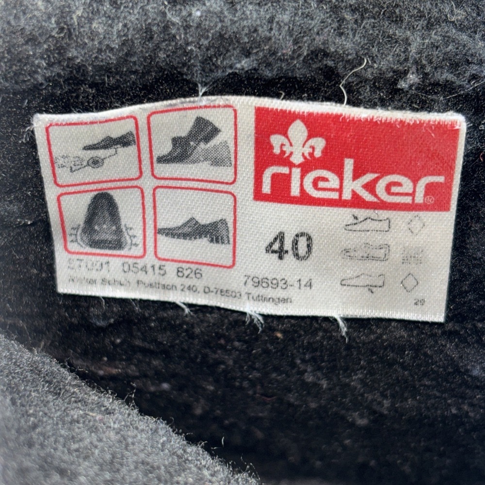 Rieker Women's 40 Fee 79693 Gray Blue Ankle Boot Cozy Zip Knotted Detail Comfort - Picture 11 of 12